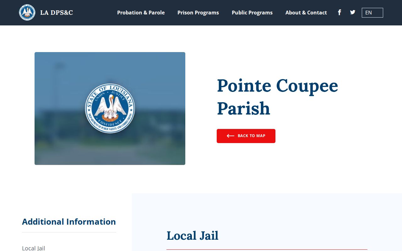 Pointe Coupee Parish criminal history justice office contacts