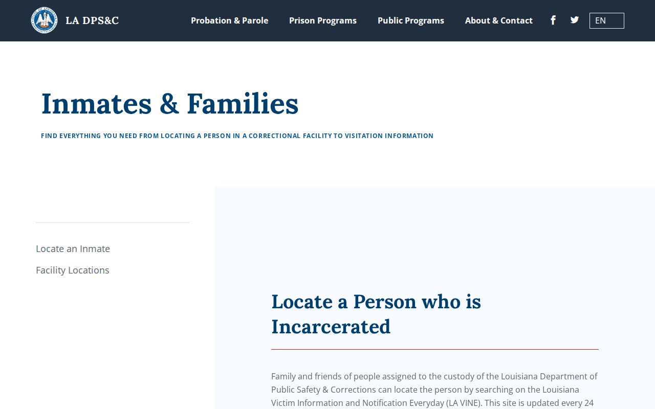 Pointe Coupee Parish criminal history state custody search guidance